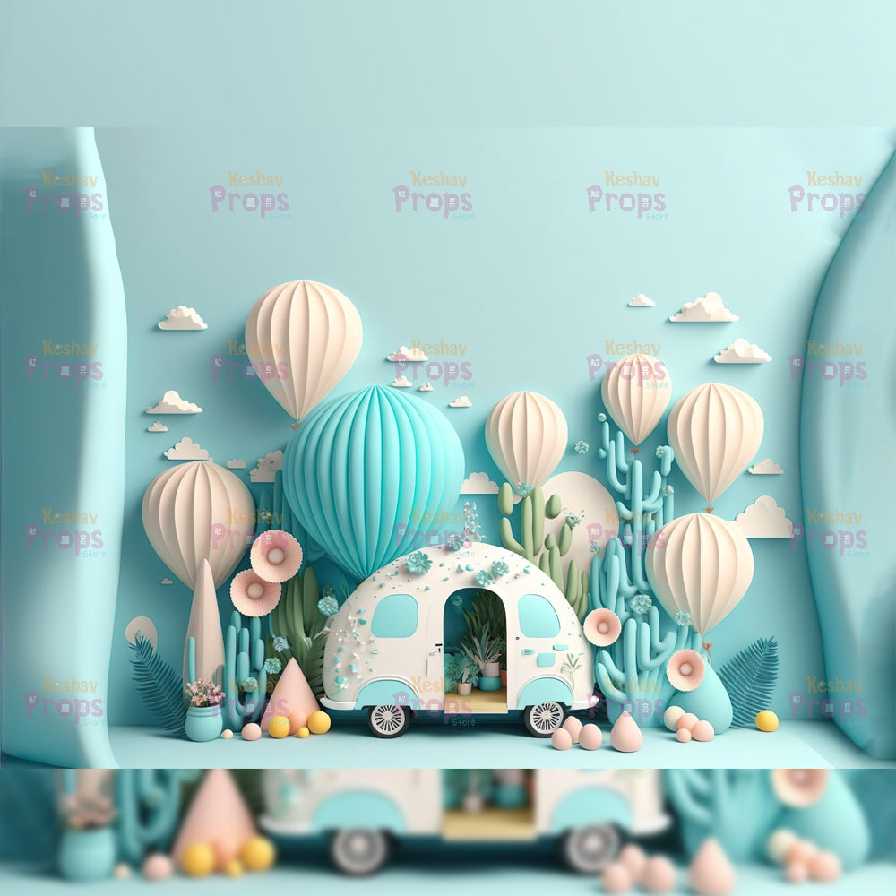 Balloon Theme Backdrop (1335)