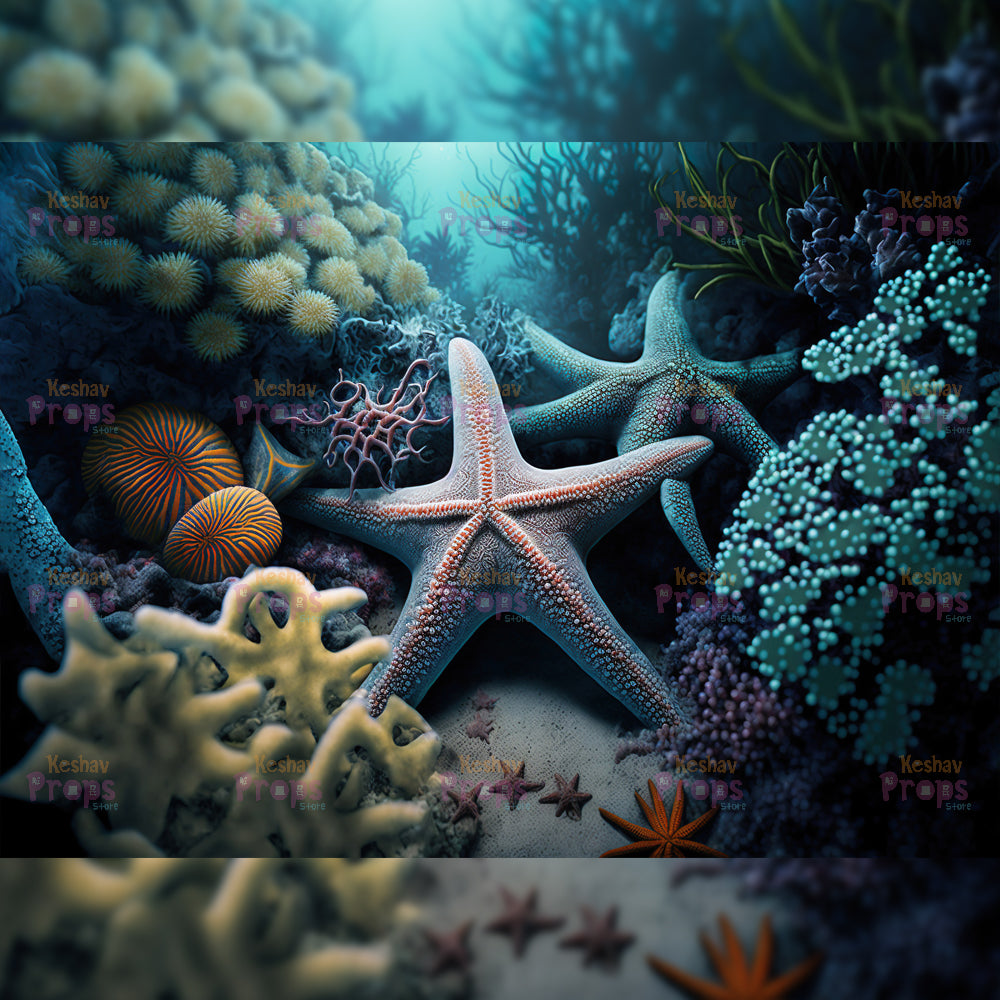 Mermaid Theme Backdrop (1354)