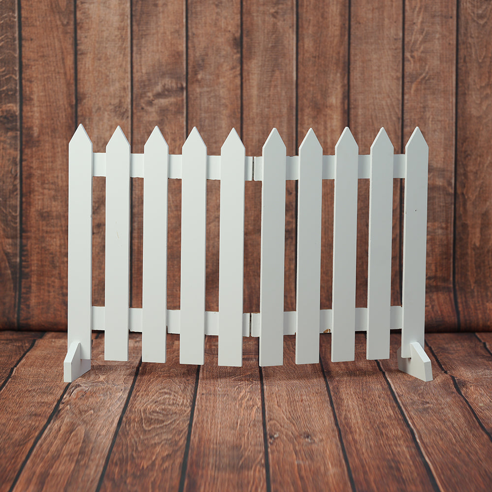 Wooden Garden Fence -Dual Side | White & Brown