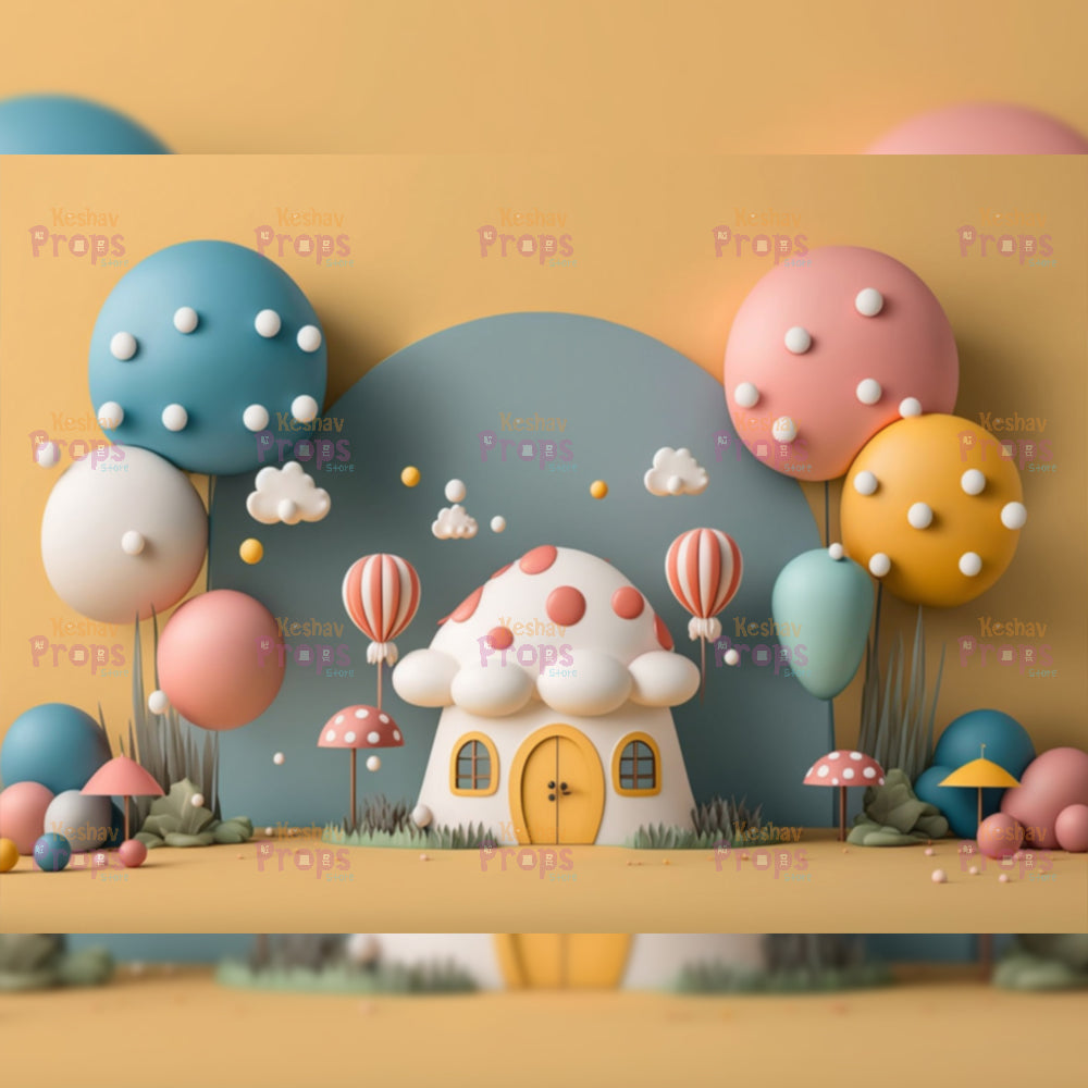 Balloon Theme Backdrop (1491)