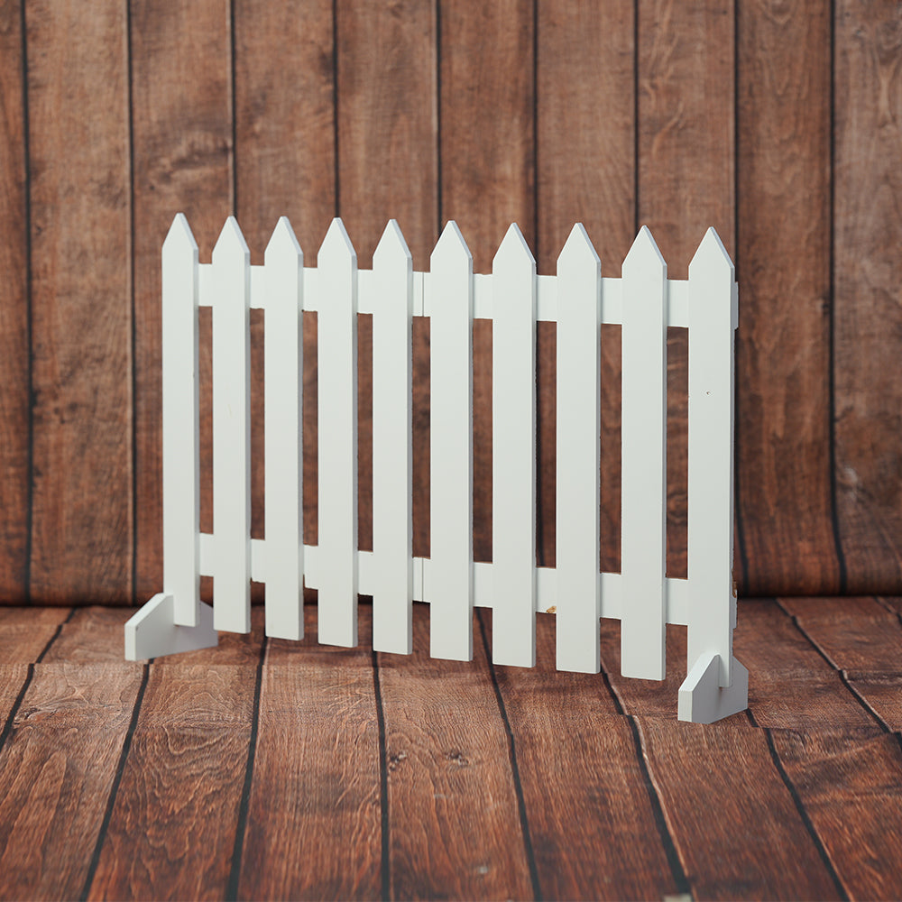 Wooden Garden Fence -Dual Side | White & Brown