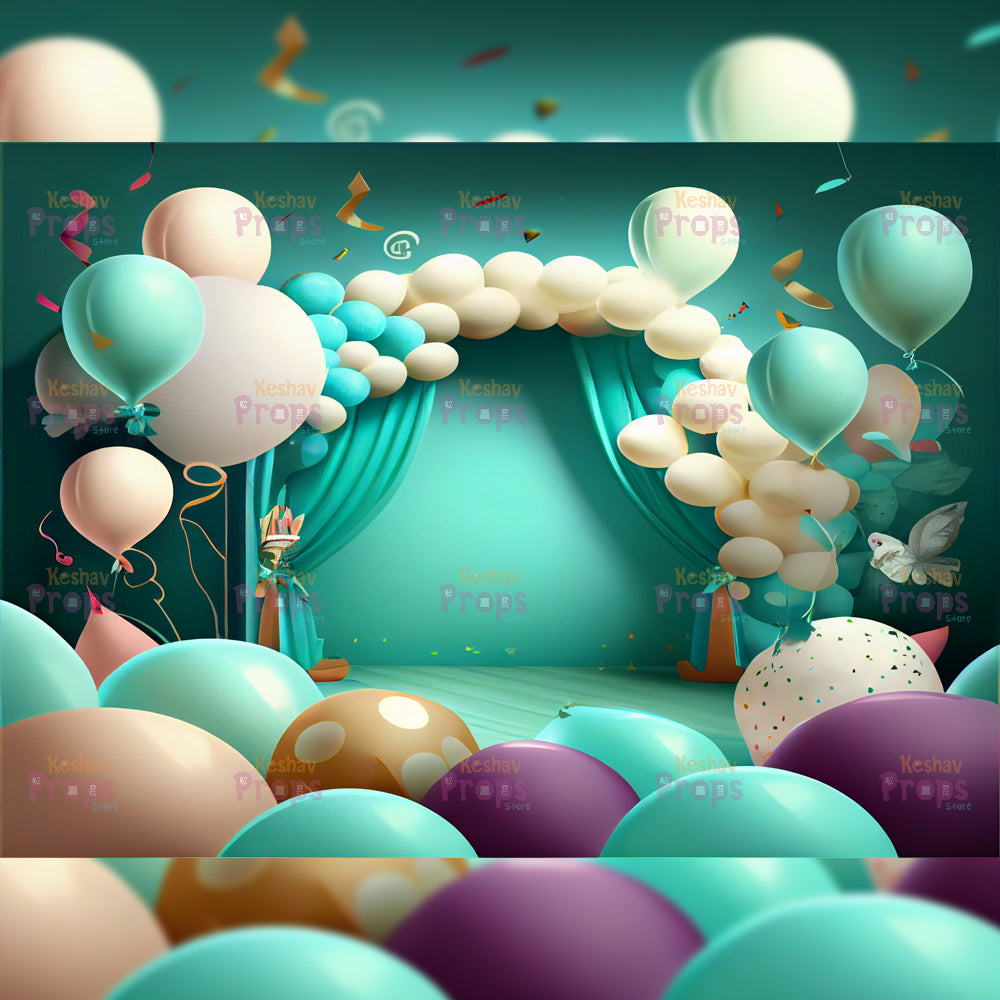 Balloon Theme Backdrop (1861)