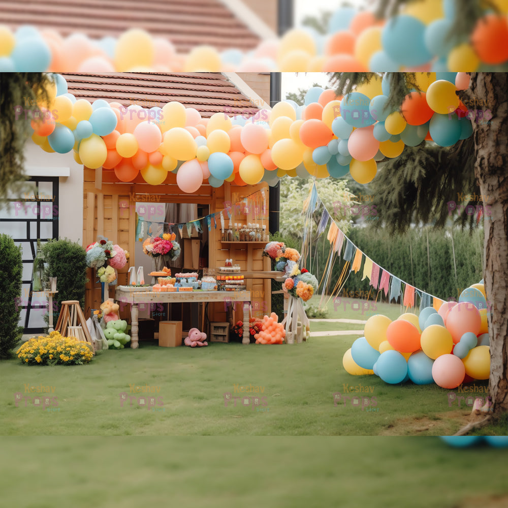 Balloon Theme Backdrop (1866)