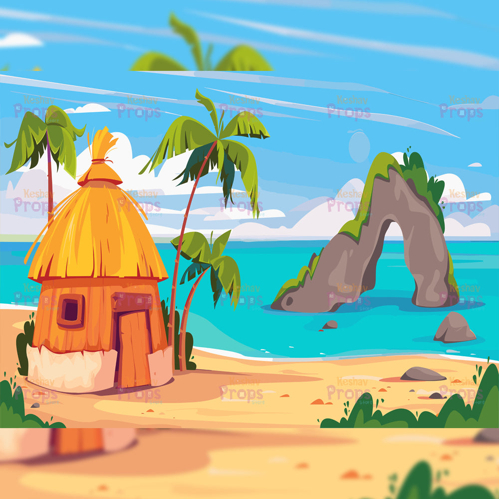 Beach Theme Backdrop (2075)