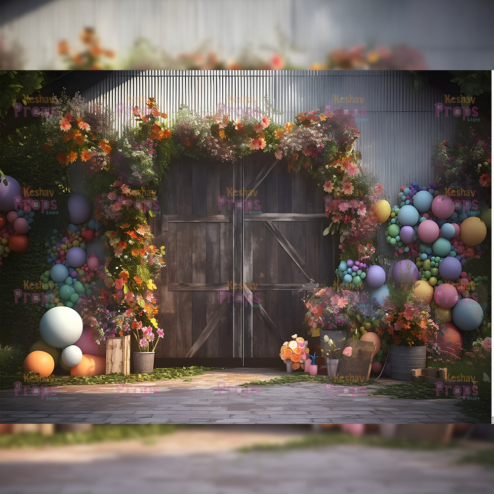 Balloon Theme Backdrop (2232)