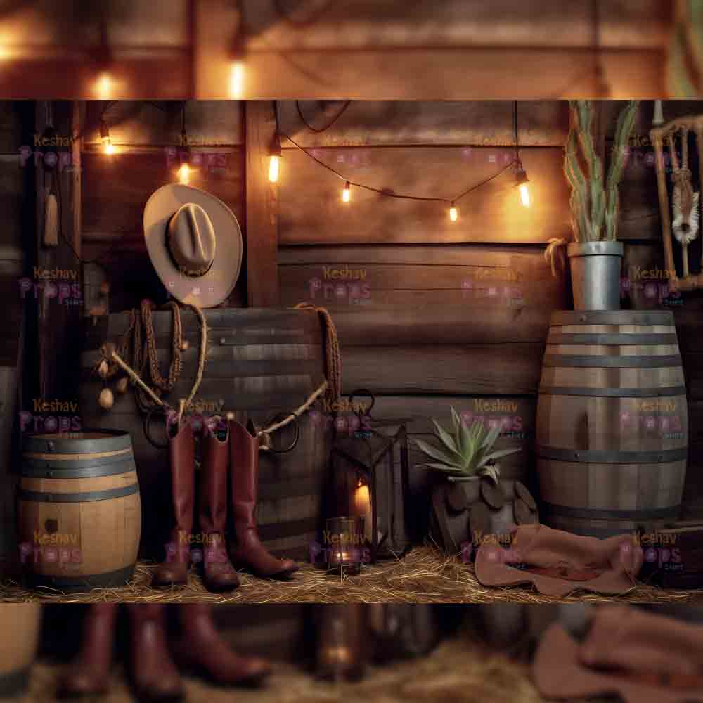 Cow Boy Theme Backdrop (2245)