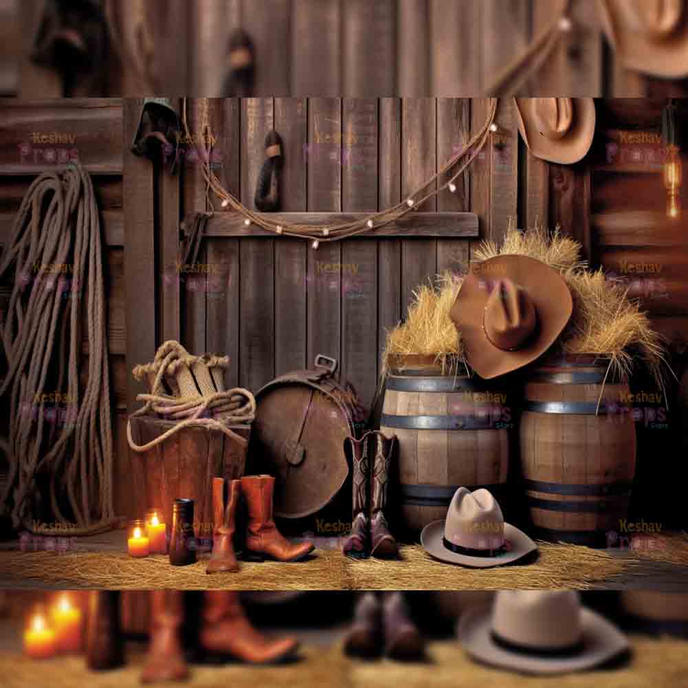 Cow Boy Theme Backdrop (2278)