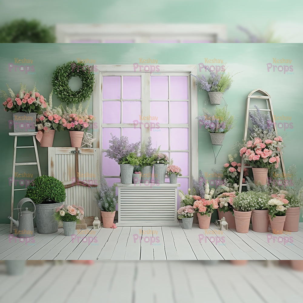 Flower Theme Backdrop (2296)