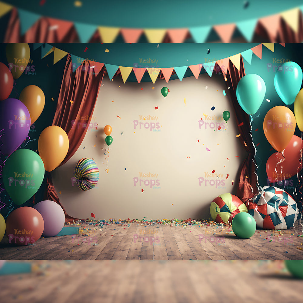 Balloon Theme Backdrop (2356)