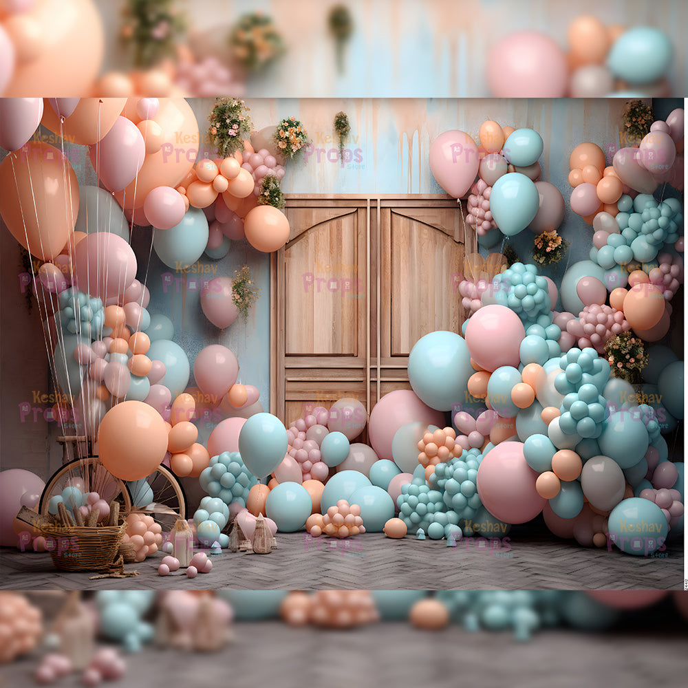 Balloon Theme Backdrop (2440)