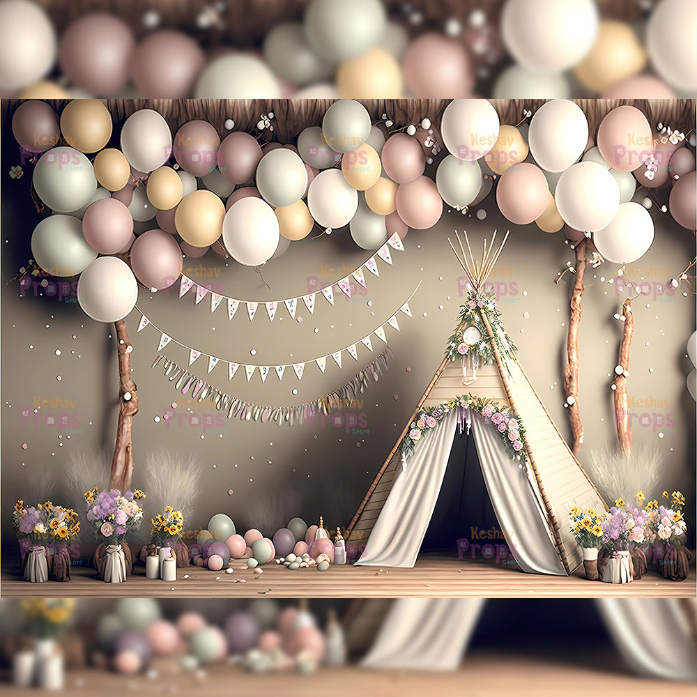 Balloon Theme Backdrop (2808)