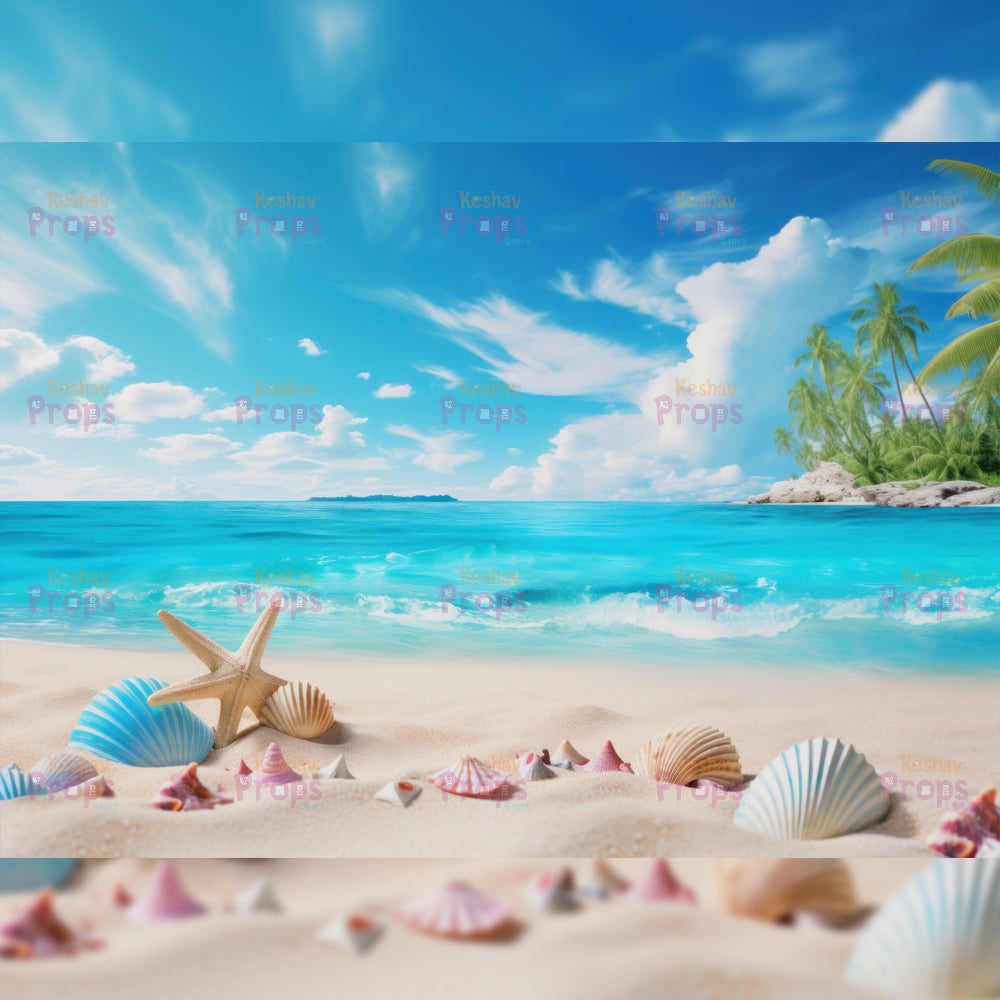 Beach Theme Backdrop (2836)