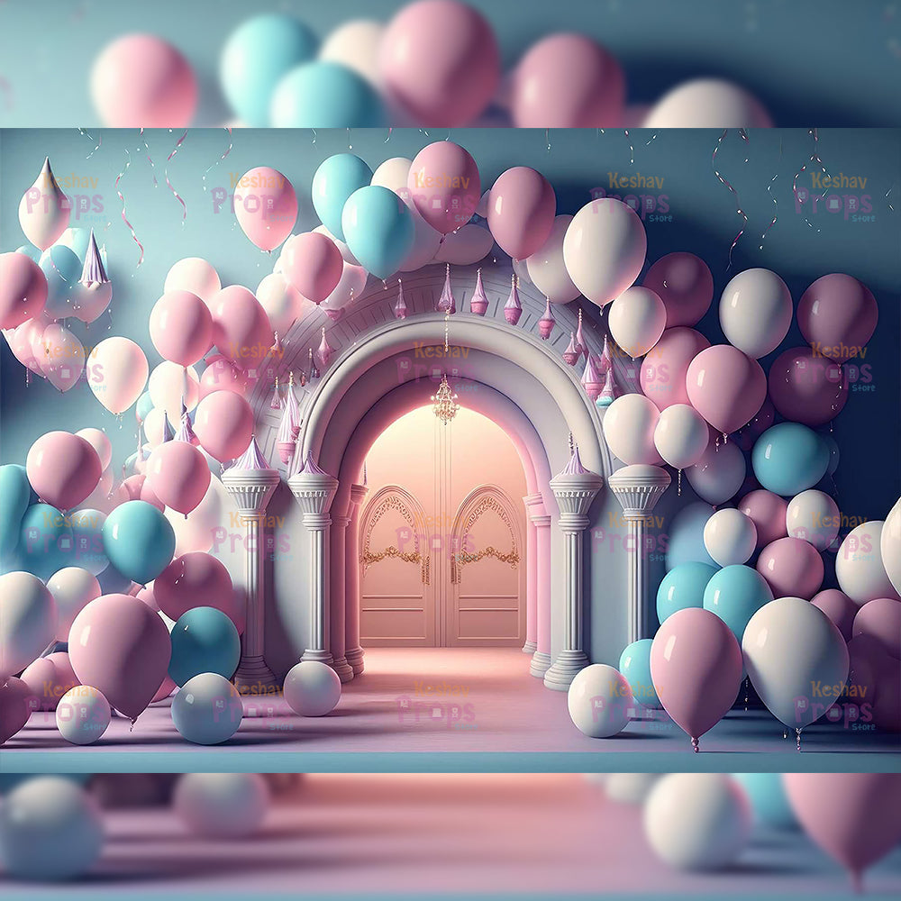 Balloon Theme Backdrop (2837)