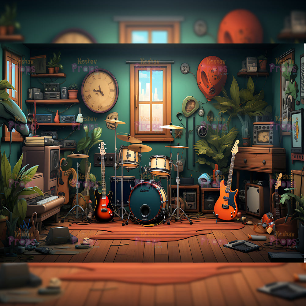 Music Theme Backdrop (3091)