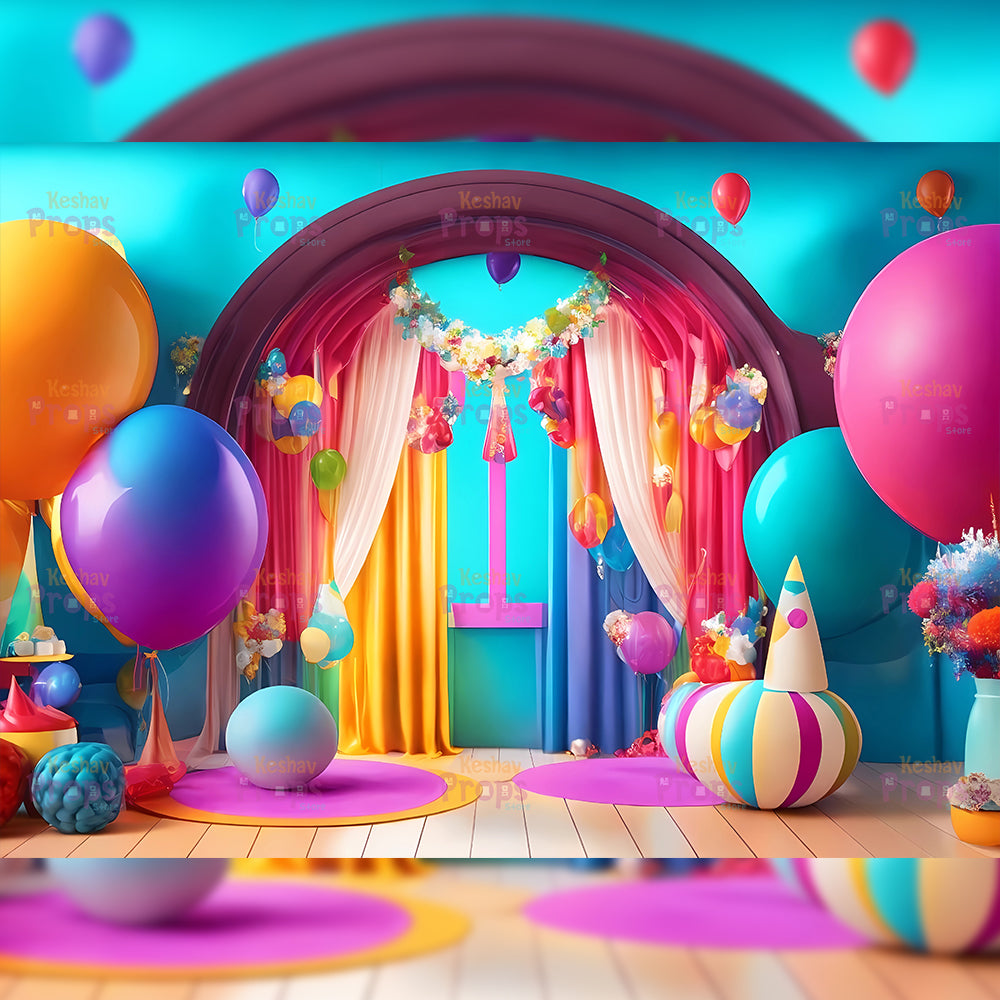 Balloon Theme Backdrop (3241)