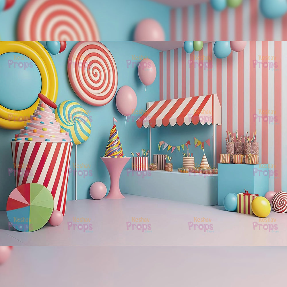 Candy Theme Backdrop (3329)