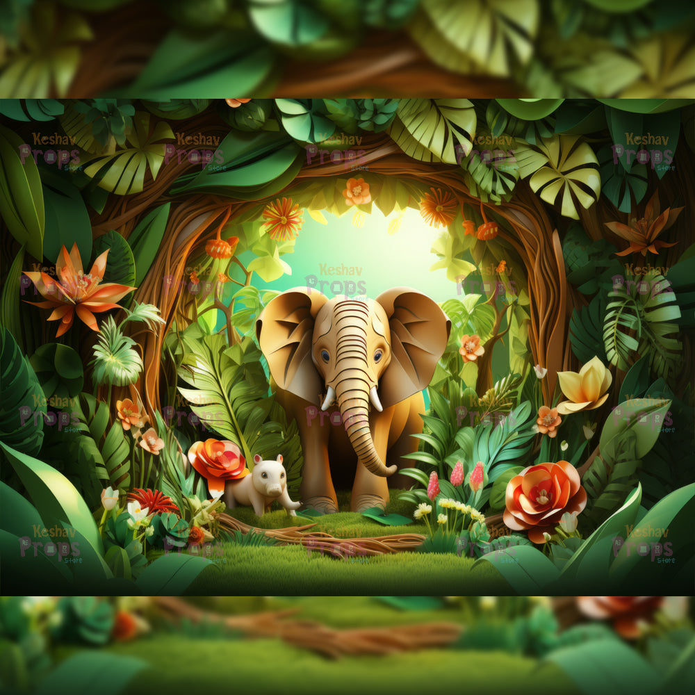 Jungle Theme Backdrop (3379)