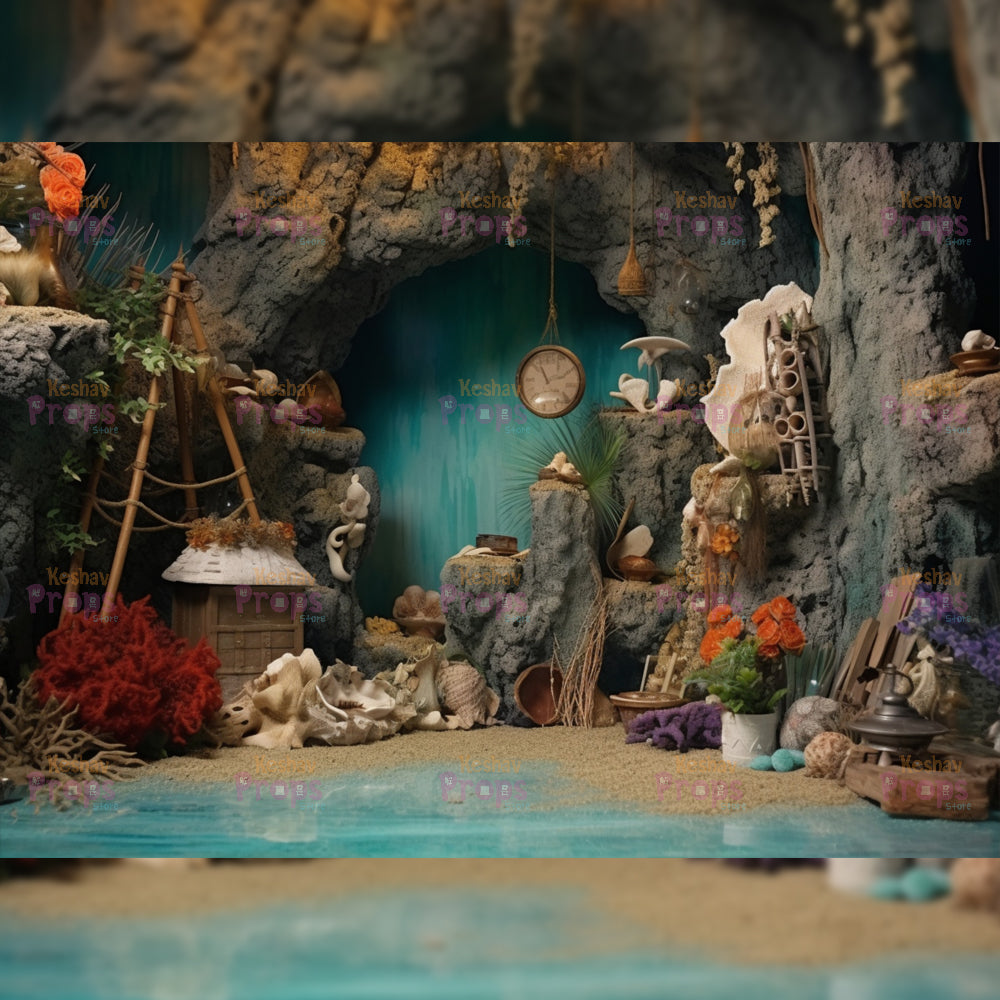 Mermaid Theme Backdrop (3385)