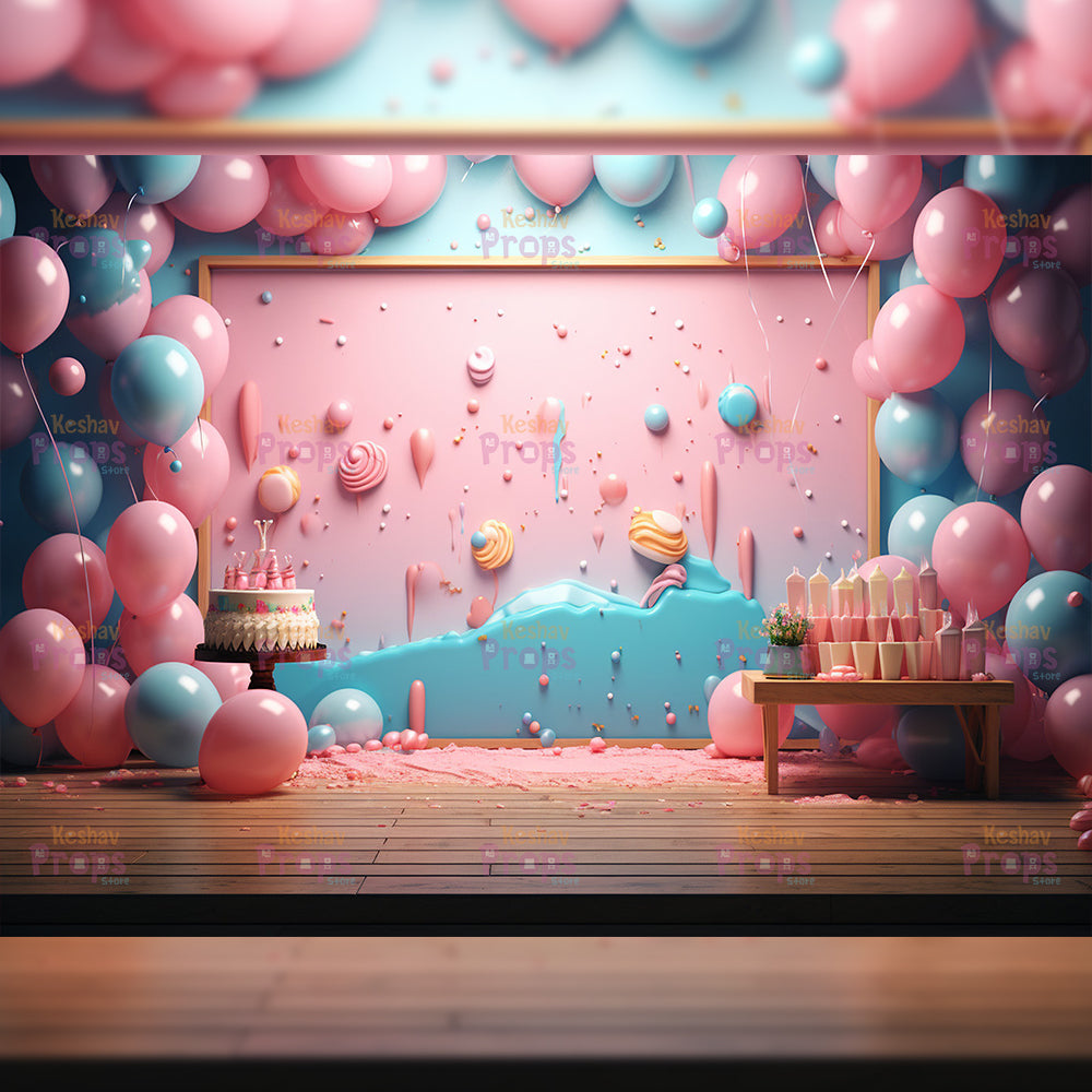 Balloon Theme Backdrop (3393)