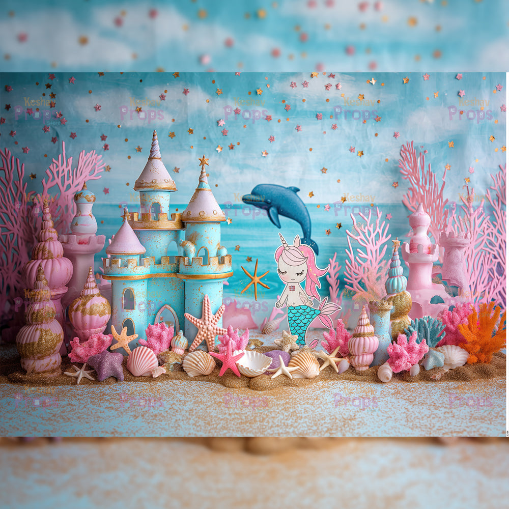 Mermaid Theme Backdrop (3394)