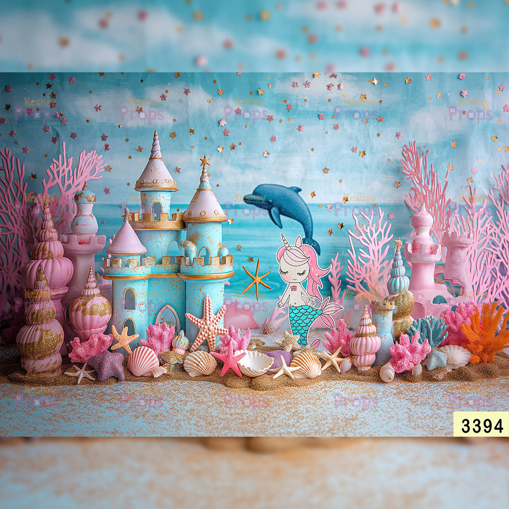 Mermaid Theme Backdrop (3394)
