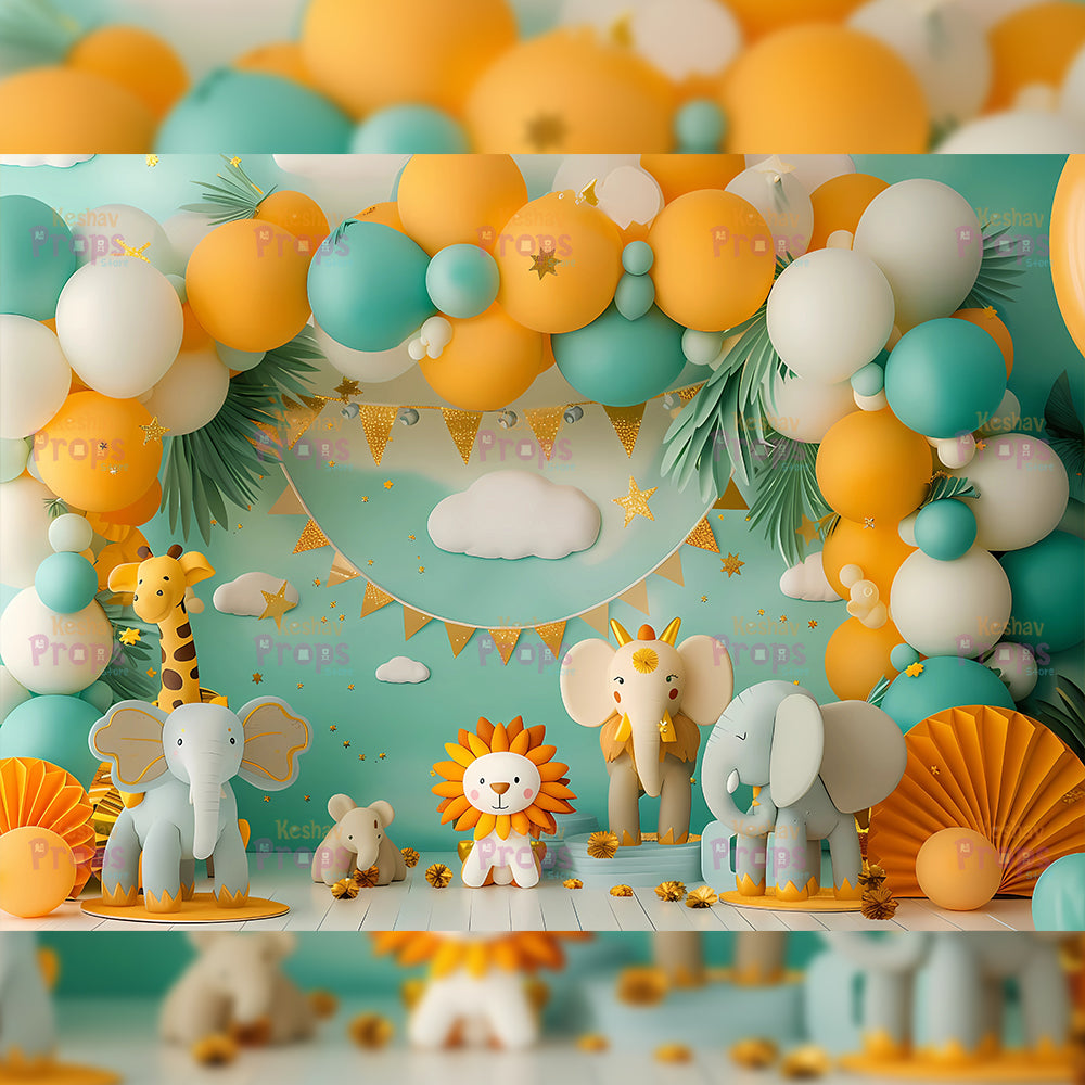 Balloon Theme Backdrop (3398)
