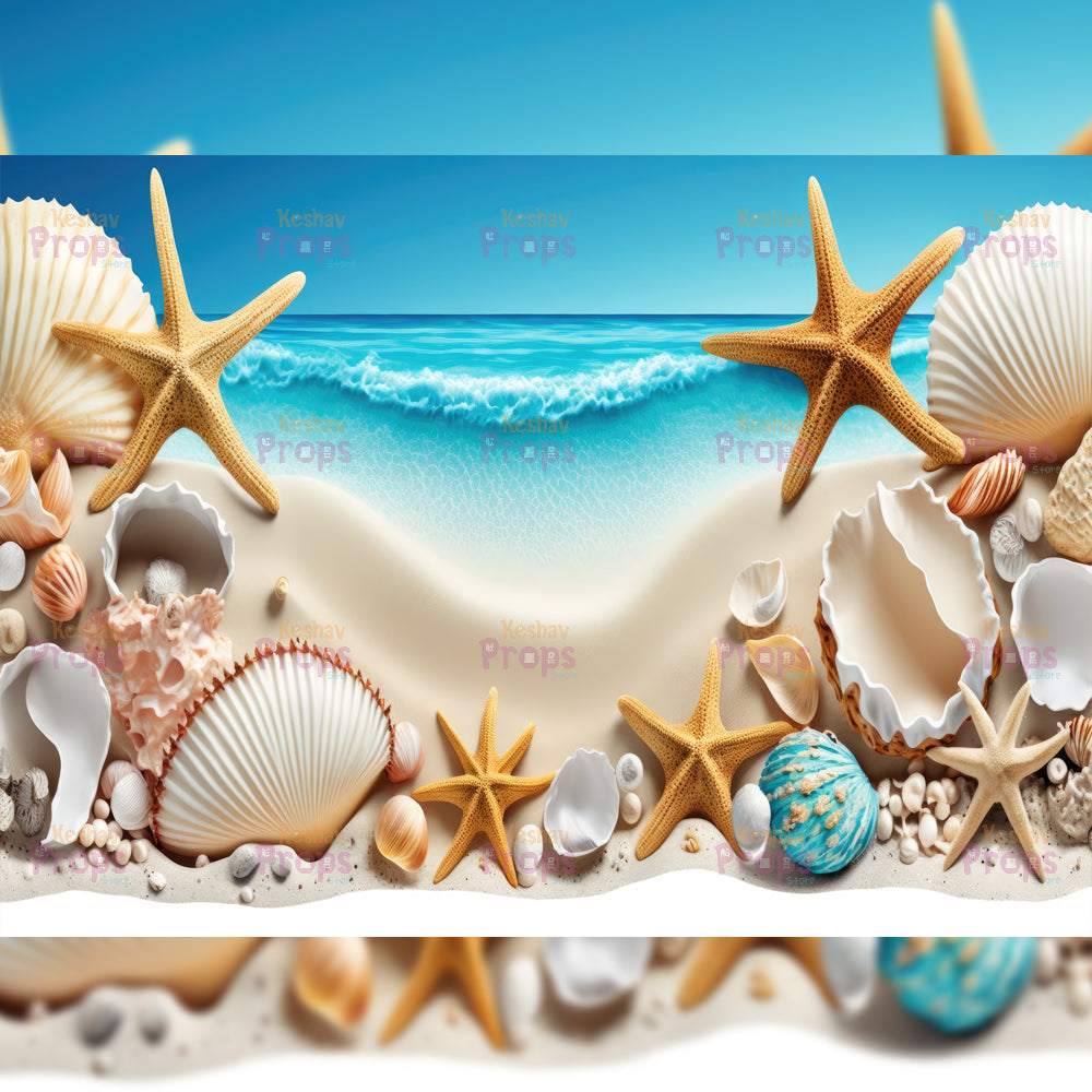 Beach Theme Backdrop (3479)