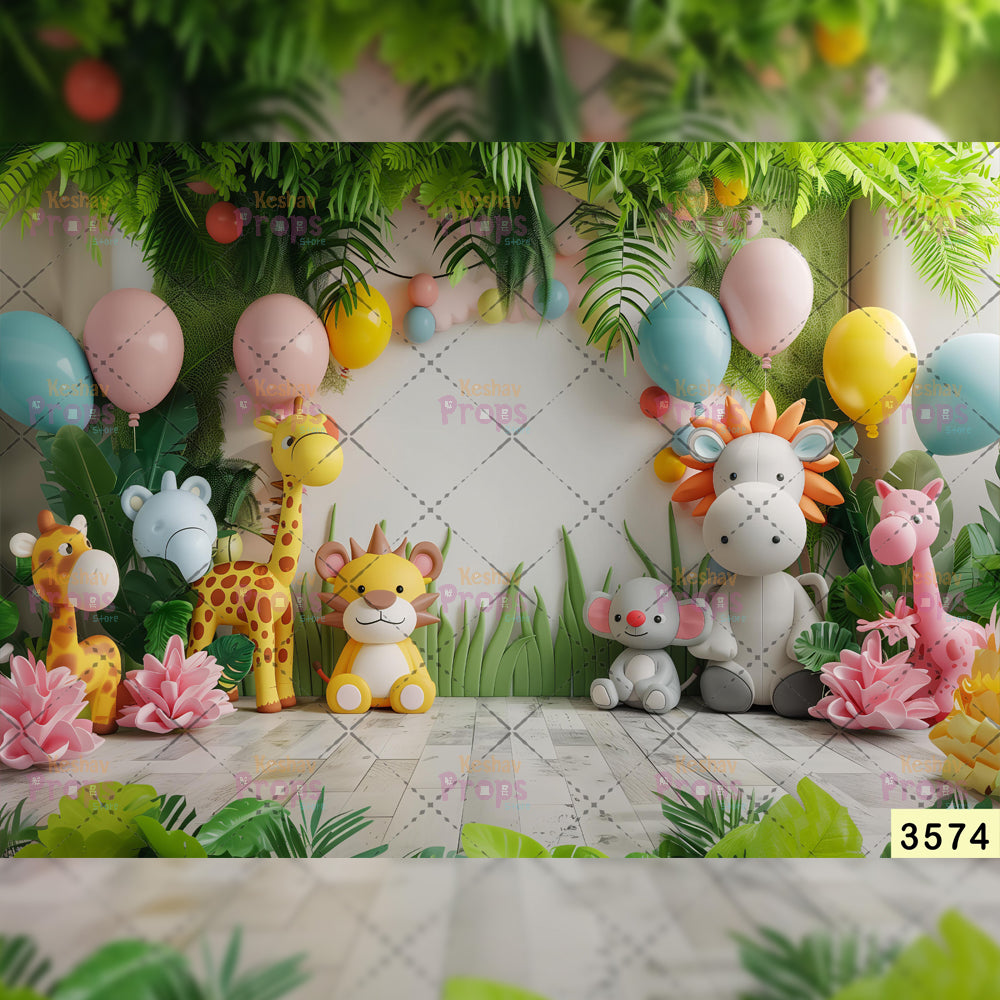 Jungle Theme Backdrop (3574)