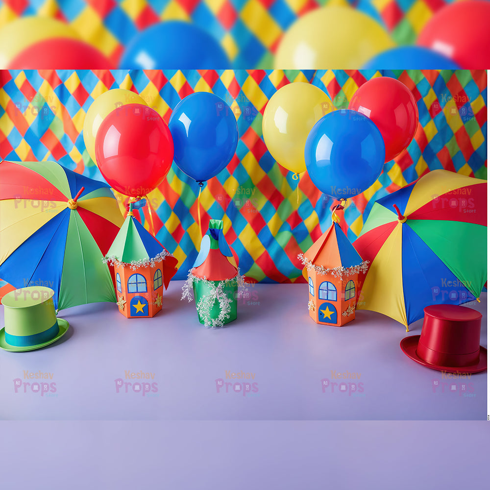 Balloon Theme Backdrop (3714)