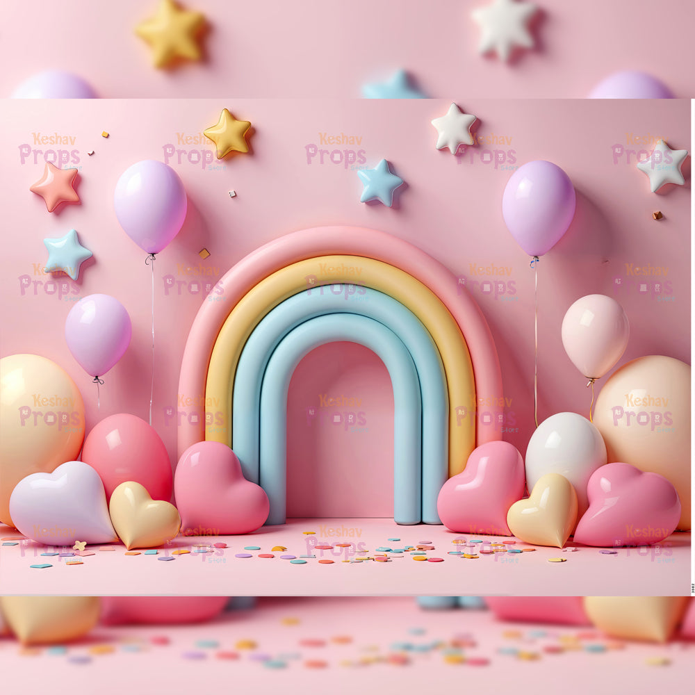 Rainbow Theme Backdrop (3982)