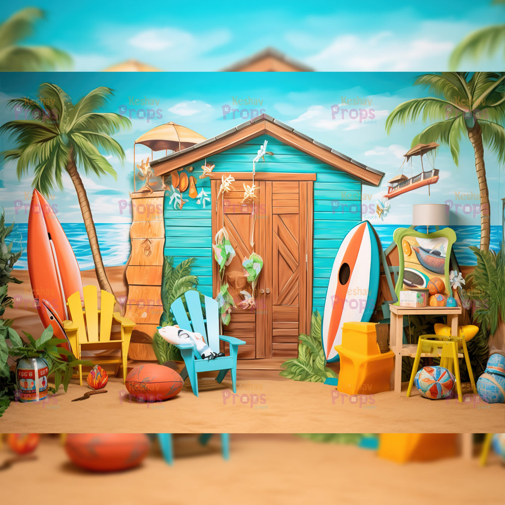 Beach Theme Backdrop (3988)