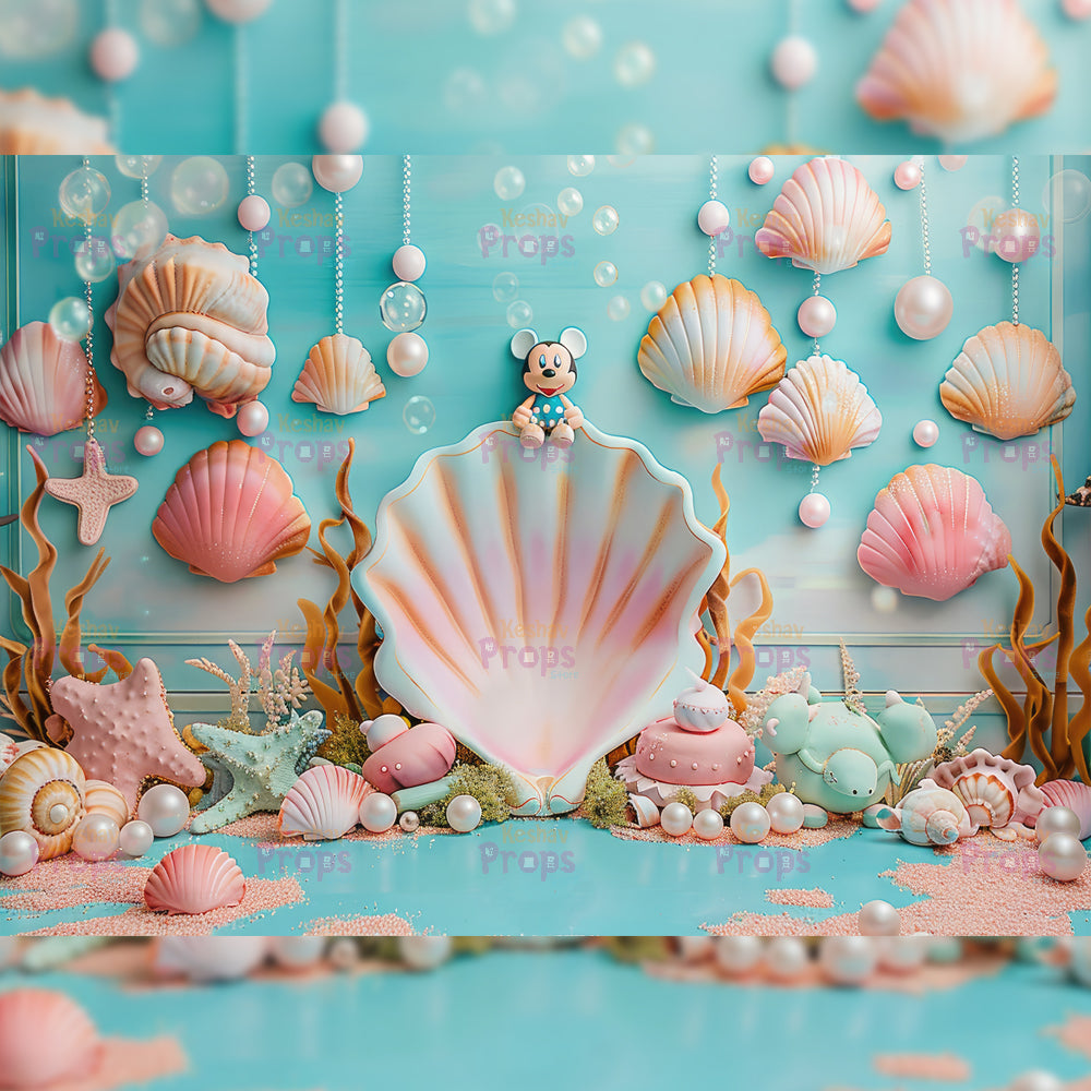 Mermaid Theme Backdrop (3998)
