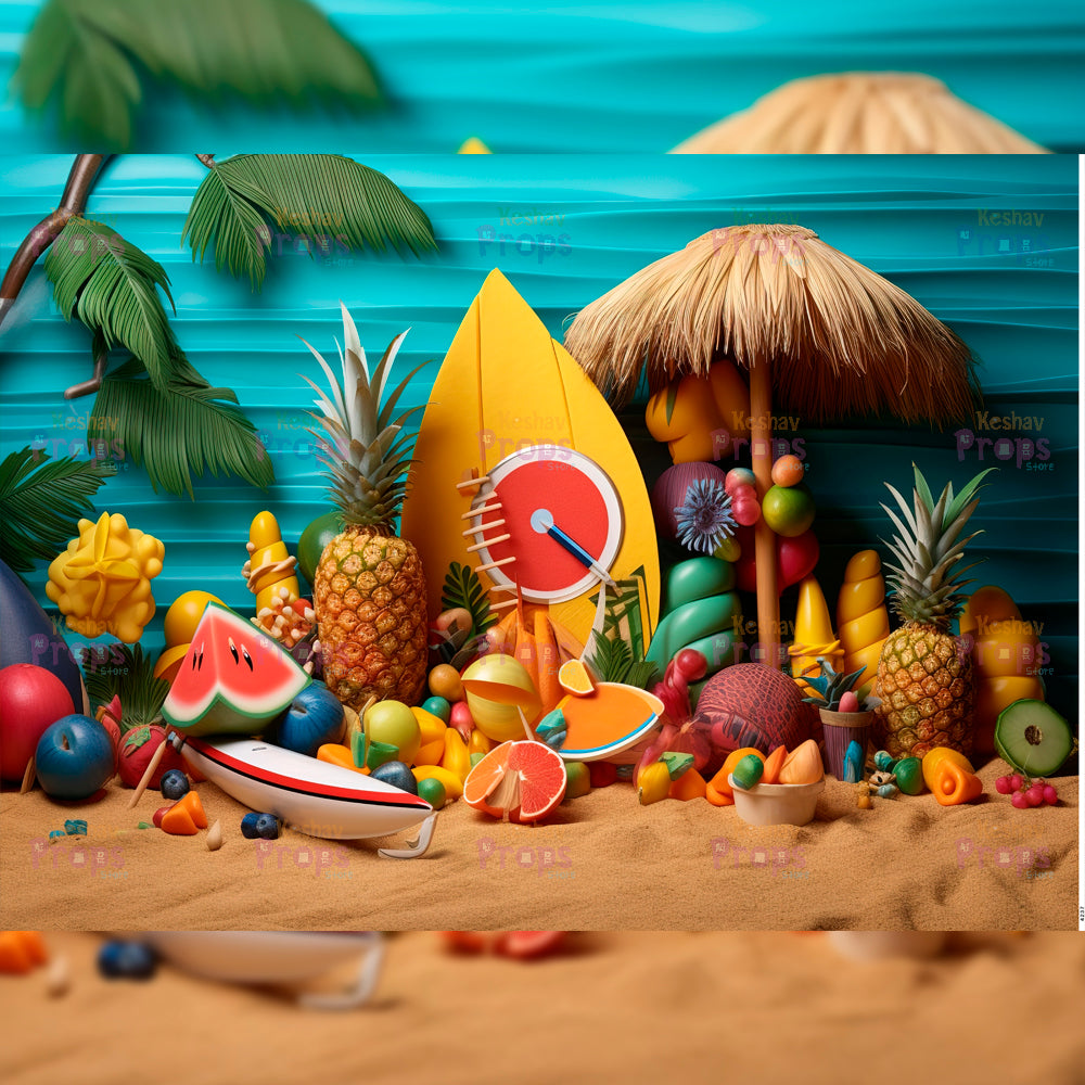 Beach Theme Backdrop (4237)