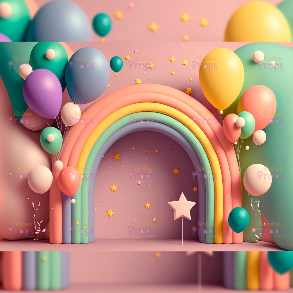 Rainbow Theme Backdrop (4255)