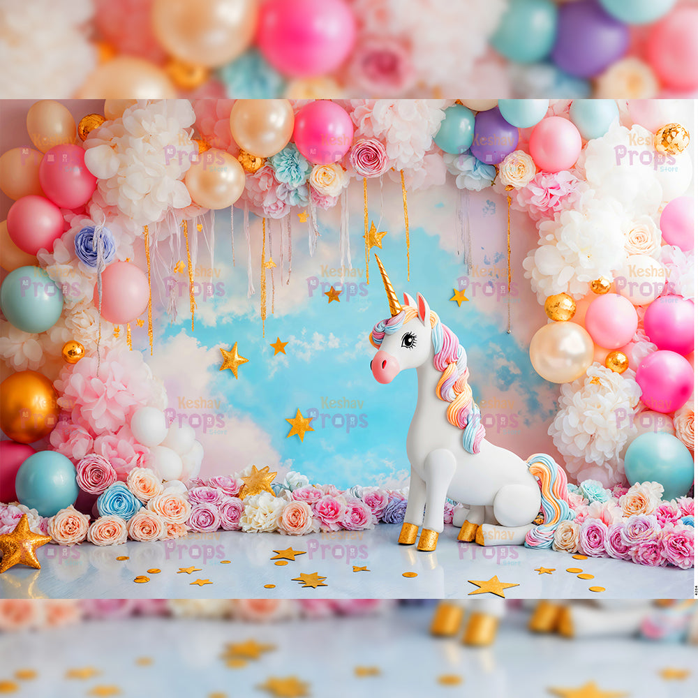 Unicorn Theme Backdrop (4264)