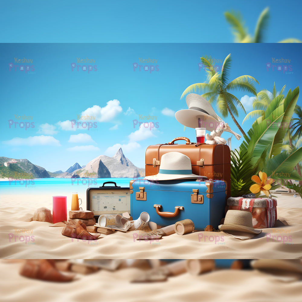 Beach Theme Backdrop (4292)