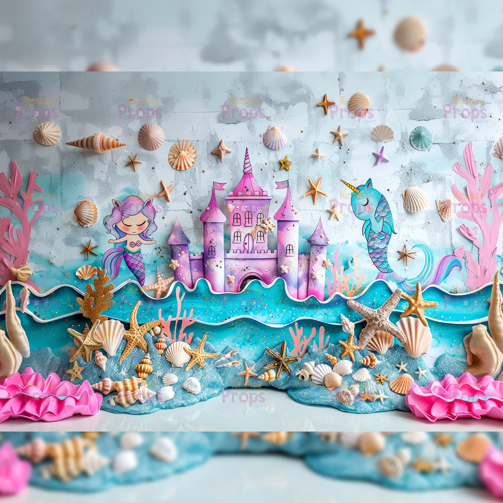 Mermaid Theme Backdrop (4323)