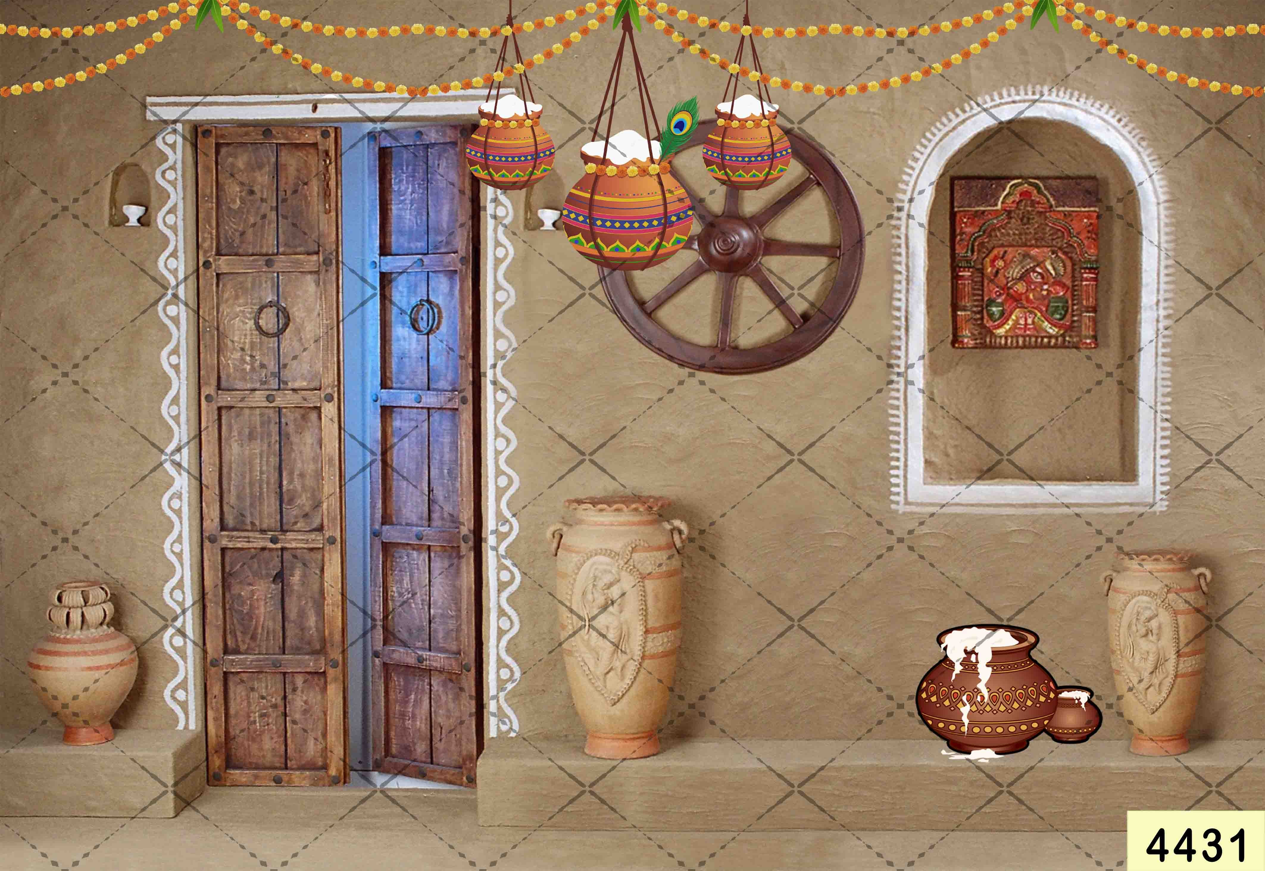 Janmashtami Backdrops | 5*7 Feet (4431)