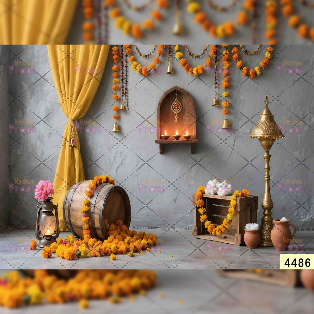 Janmashtami Backdrops | 5*7 Feet (4486)