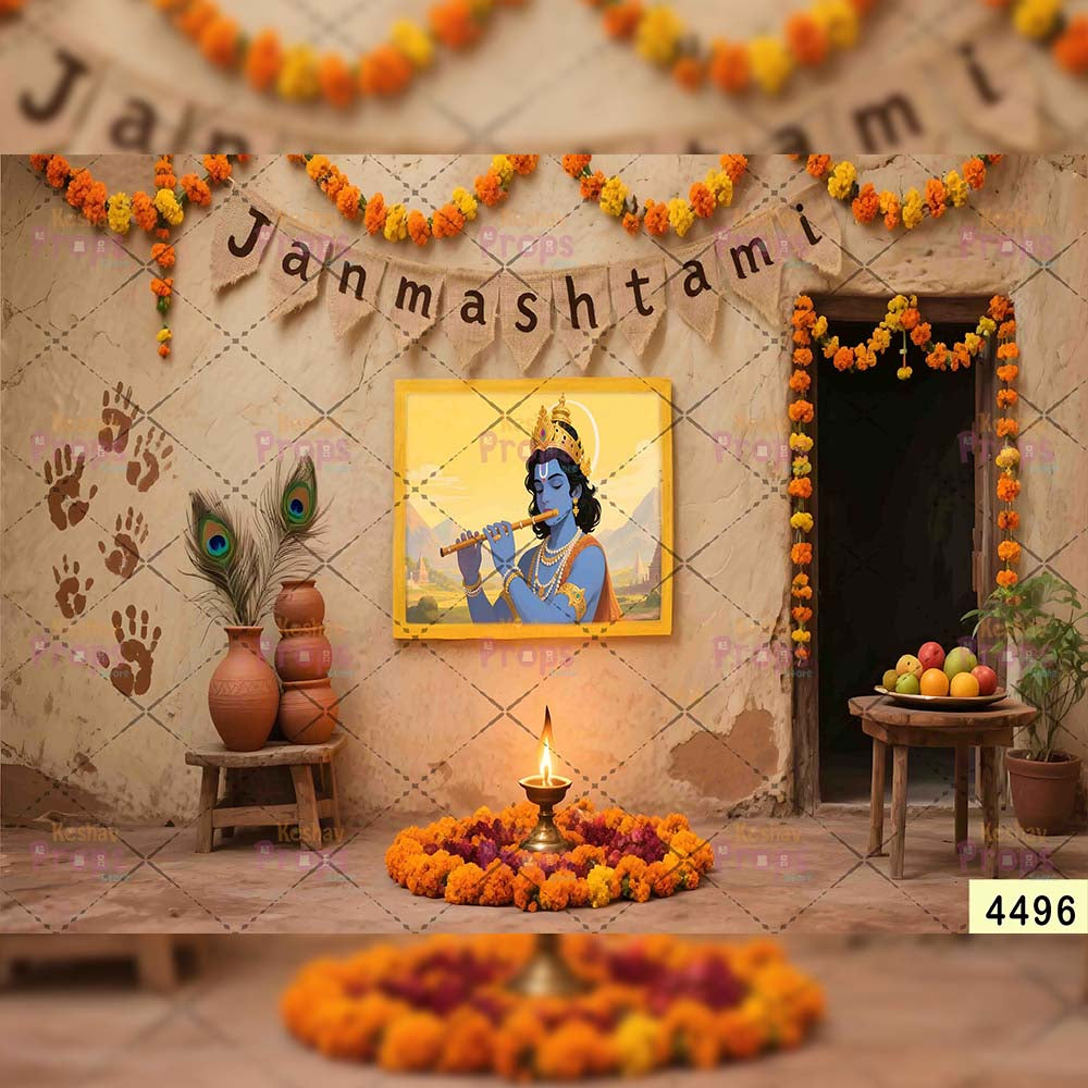 Janmashtami Backdrops | 5*7 Feet (4496)