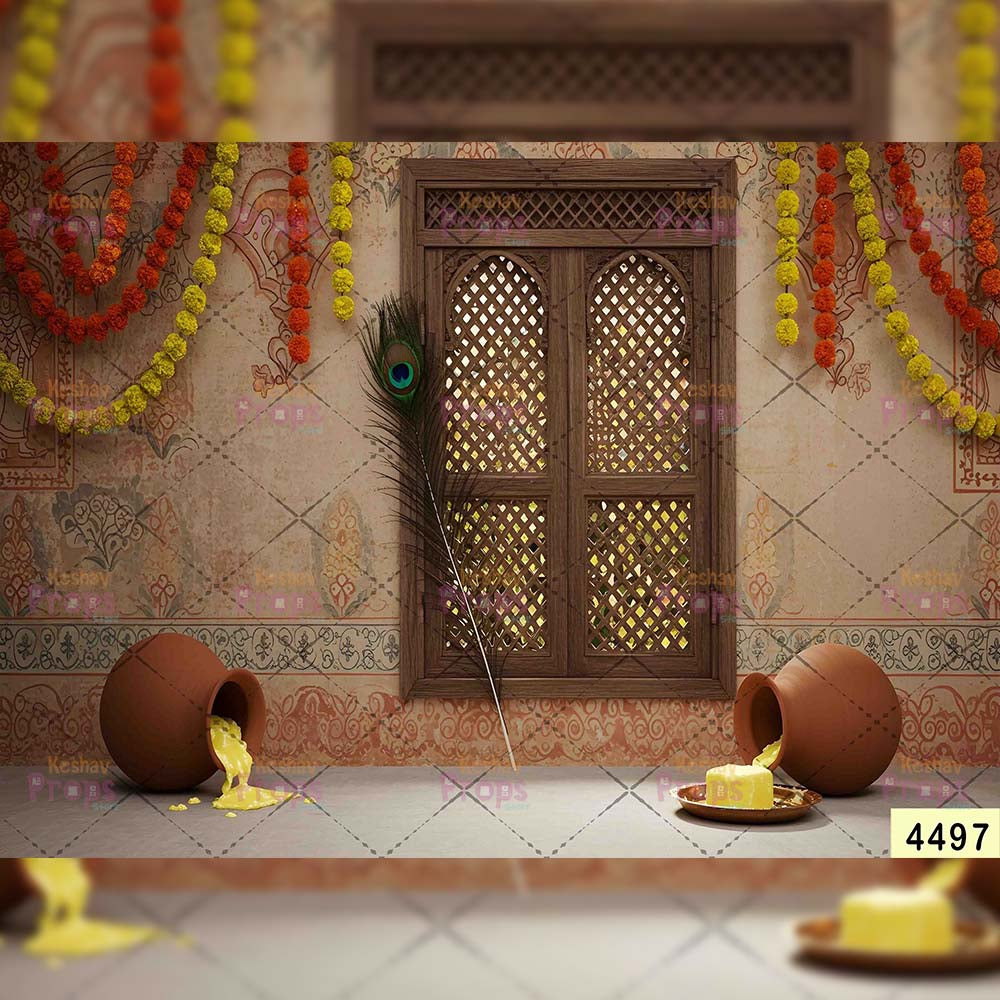 Janmashtami Backdrops | 5*7 Feet (4497)
