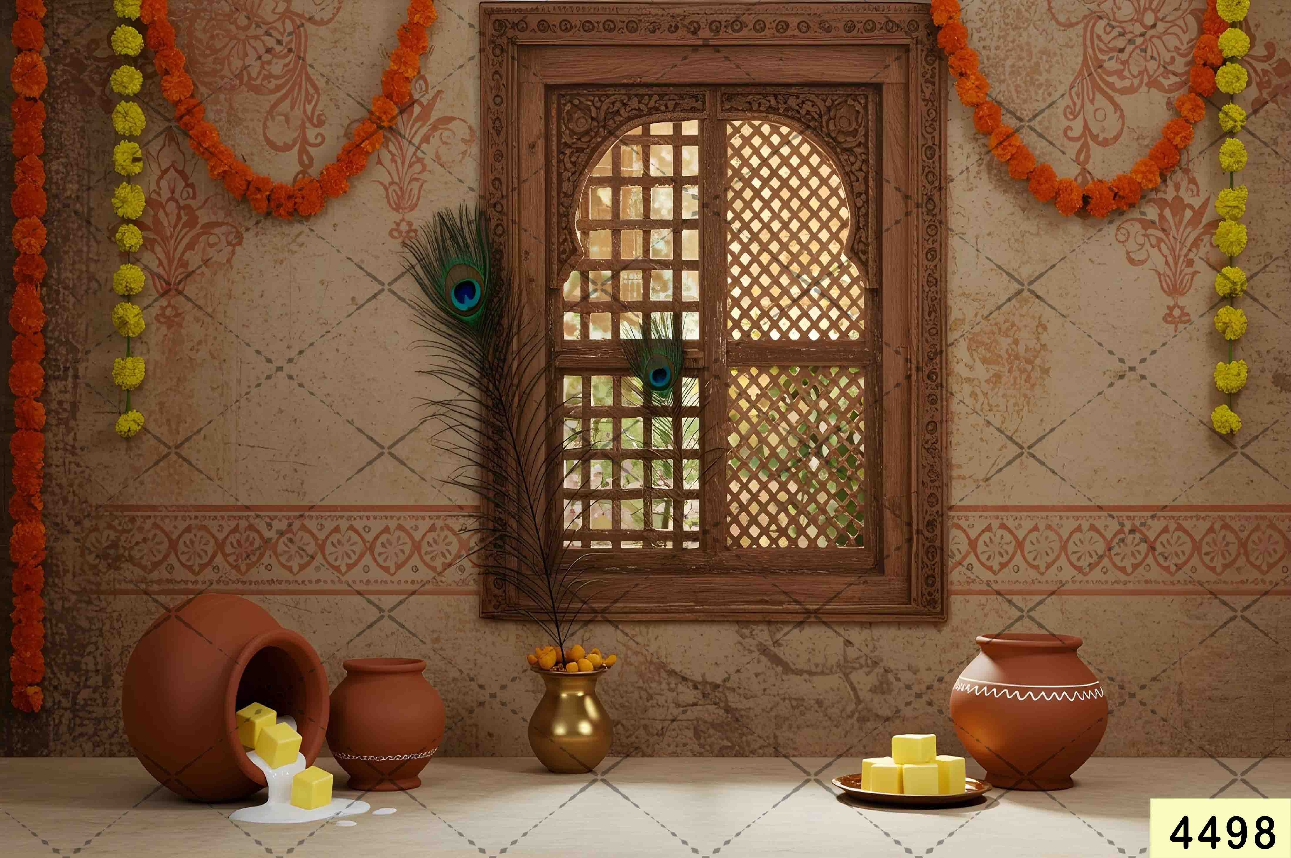 Janmashtami Backdrops | 5*7 Feet (4498)