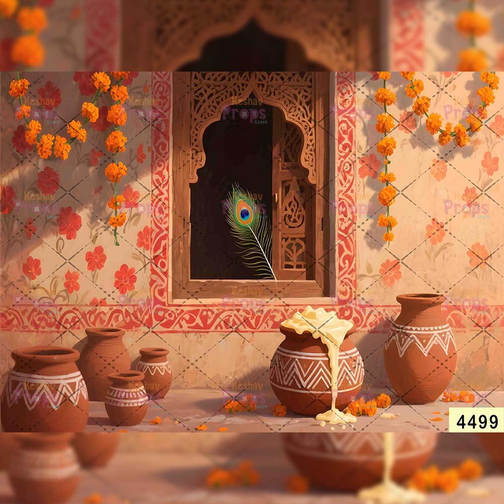 Janmashtami Backdrops | 5*7 Feet (4499)