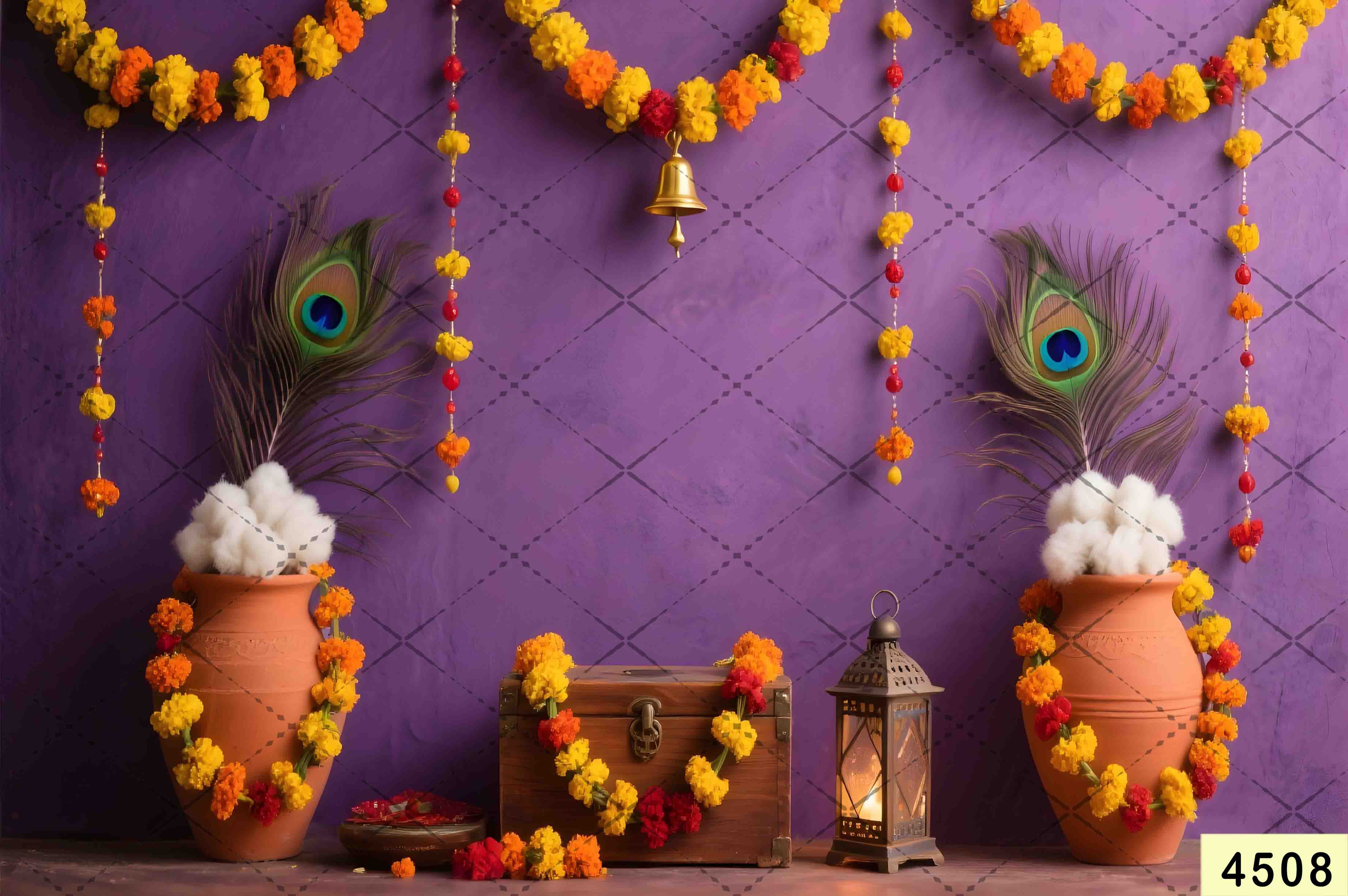 Janmashtami Backdrops | 5*7 Feet (4508)