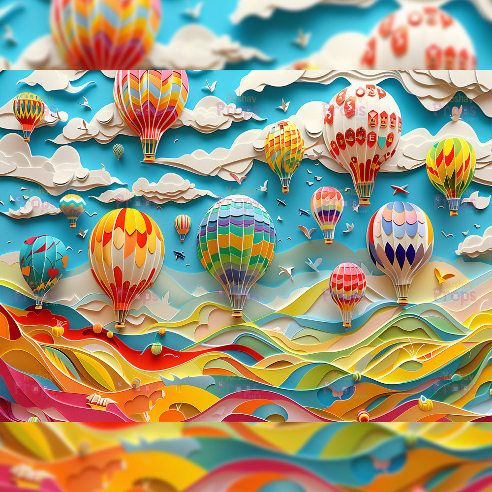 Parachute Theme Backdrop (4960)