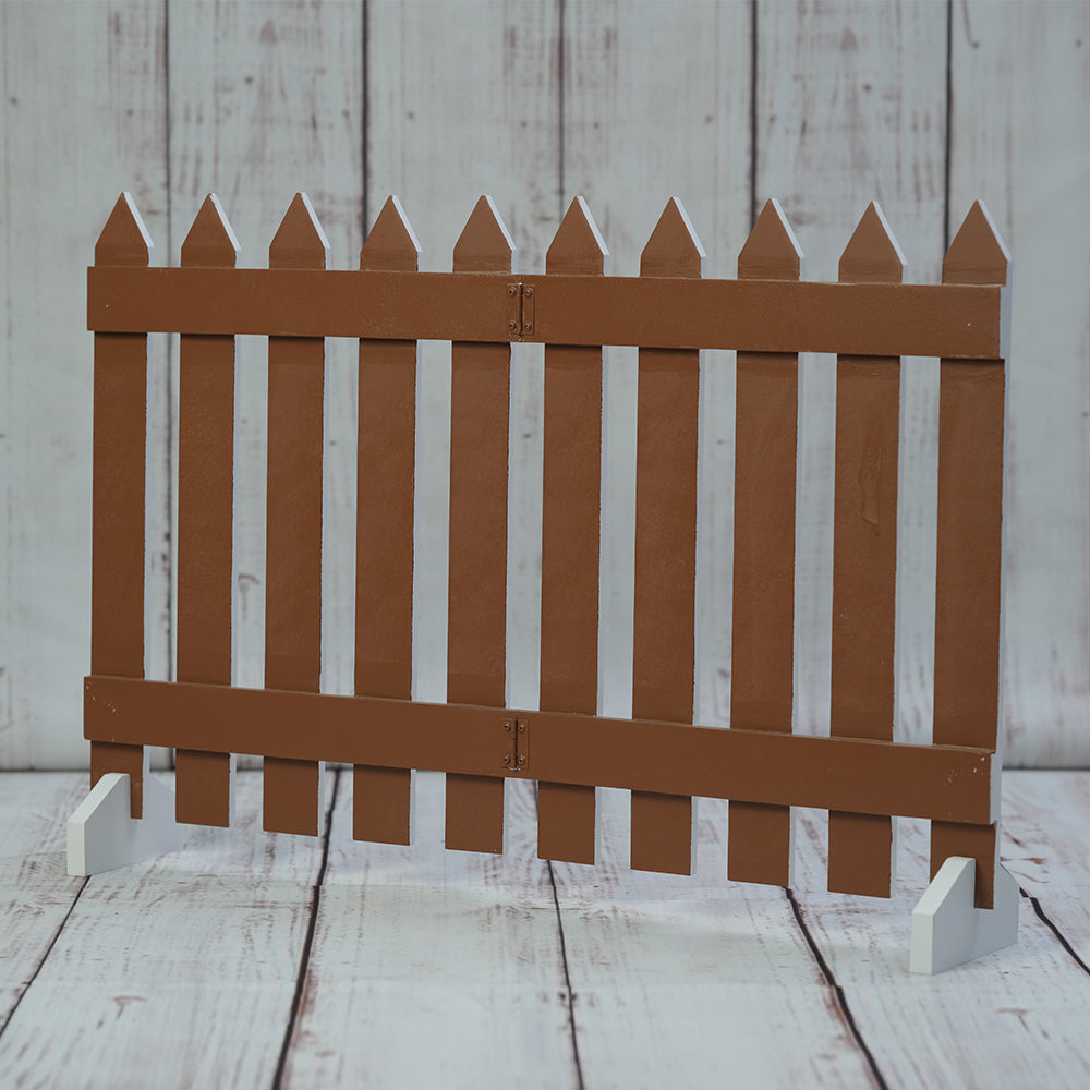Wooden Garden Fence -Dual Side | White & Brown