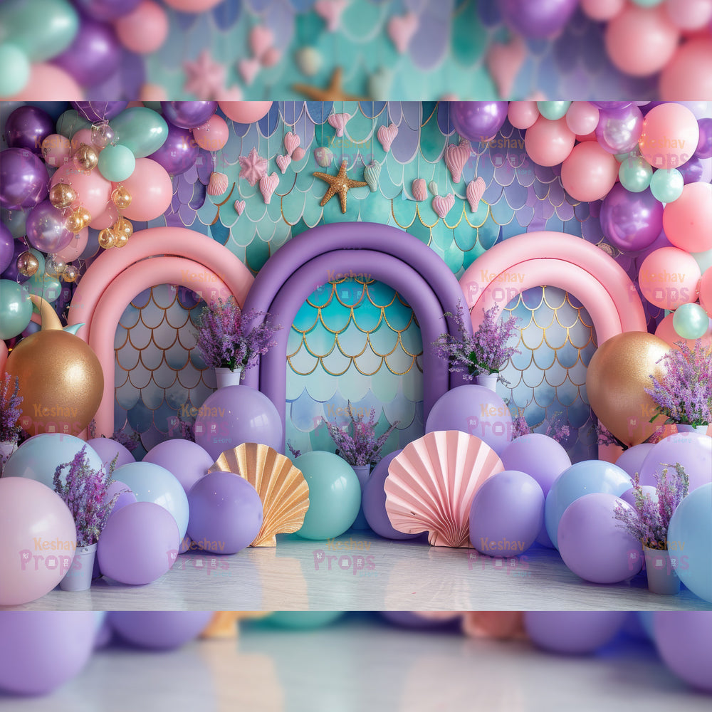 Mermaid Theme Backdrop (5230)