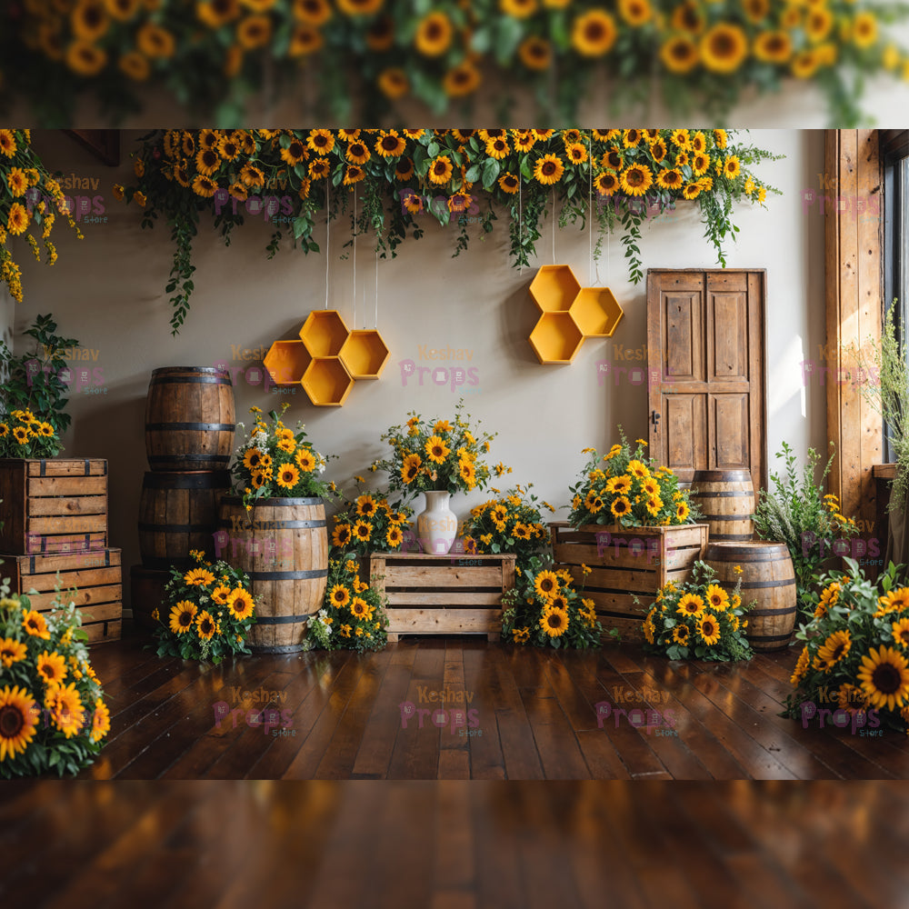 Honeybees Theme Backdrops (5383)