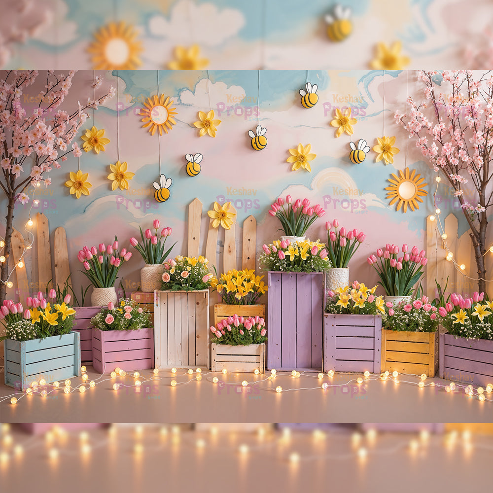 Honeybees Theme Backdrops (5388)