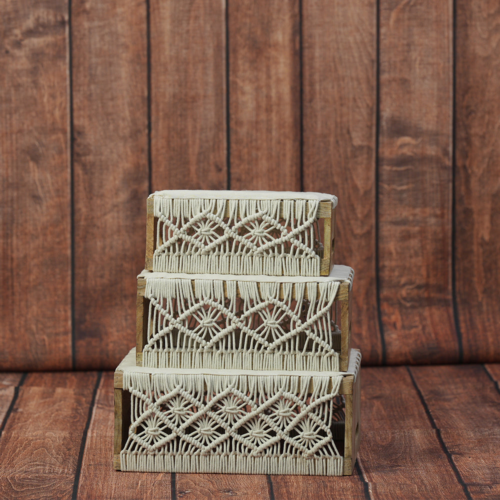 Macrame Baskets  Set of 3